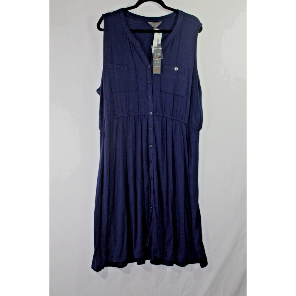 Stitch Fix Navy Blue HAWTHORN Lany Knit Dress NWT Size 2X